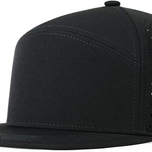 Men Flat Brim Adjustable Performance Hat